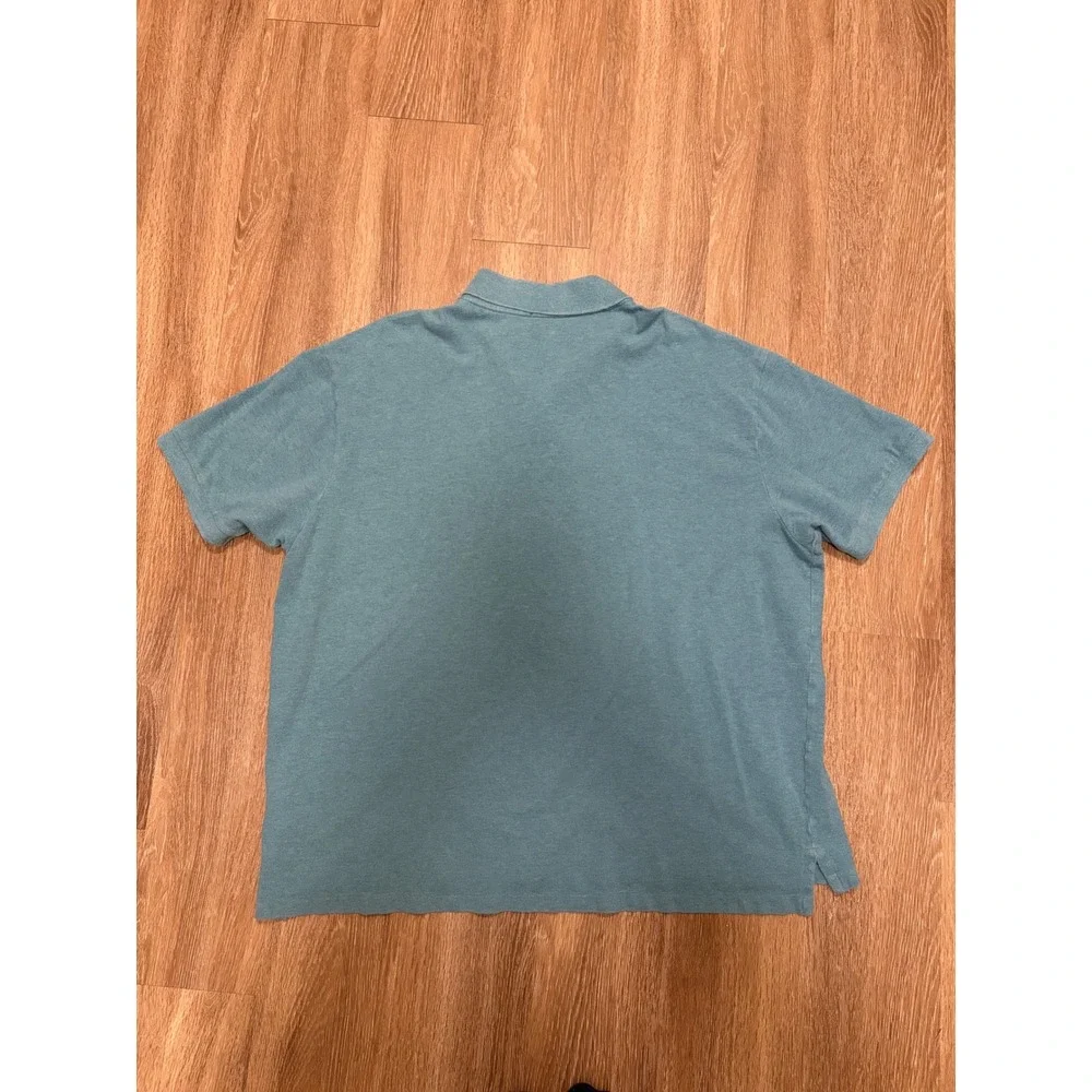 Polo Ralph Lauren Mens 2XB Light Blue Short Sleeve Pique Polo Shirt Yellow Pony